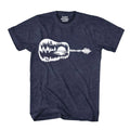 Guitar Lake Shadow Shirt Love Guitar Musician Reflection Water Moon Wilderness T-Shirt Novelty Tee White