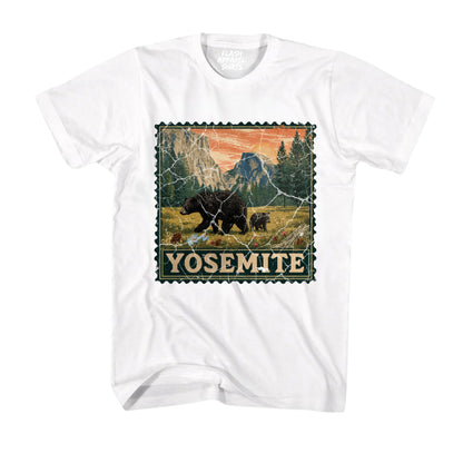 Yosemite National Park Half Dome Souvenir Shirt Stamp TShirt USA Camping Hiking T-Shirt Outdoor Wildlife Nature Tee