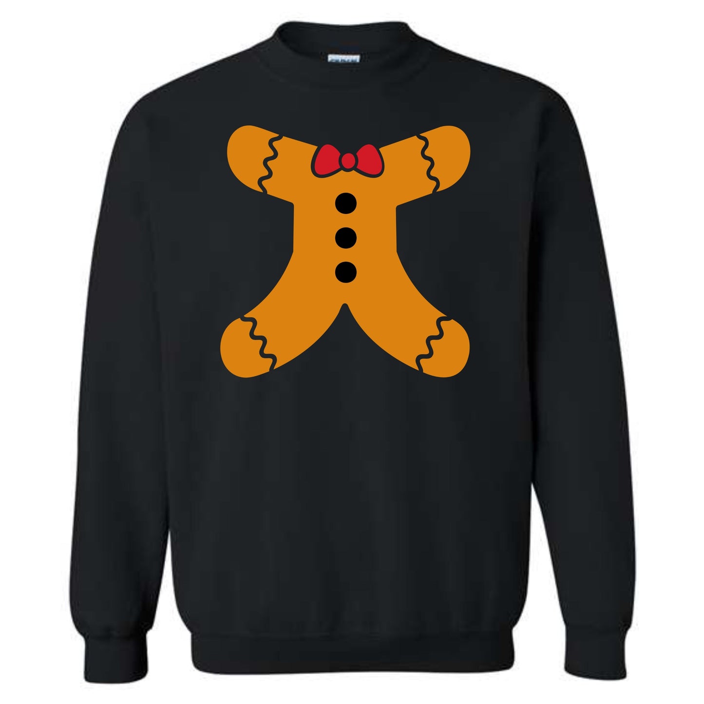 Christmas Gingerbread Man Body Holiday Crewneck Sweatshirt
