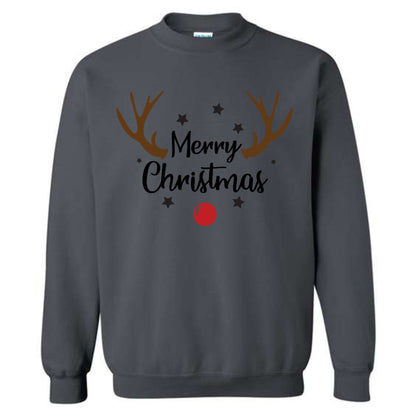 Merry Christmas Reindeer Costume Crewneck Sweatshirt