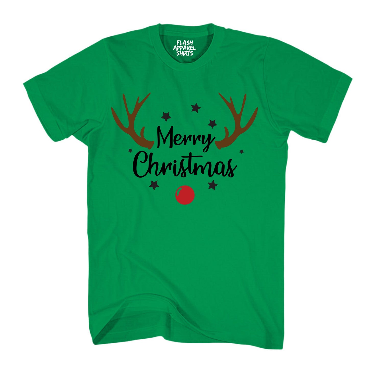 Merry Christmas Reindeer Costume T-Shirt Unisex Shirt Holiday Spirit Novelty Party Tee Size Small to 5XL