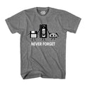 Never Forget Shirt Graphic T Shirt Cassette Tape VHS Music Old School Retro Funny Tees