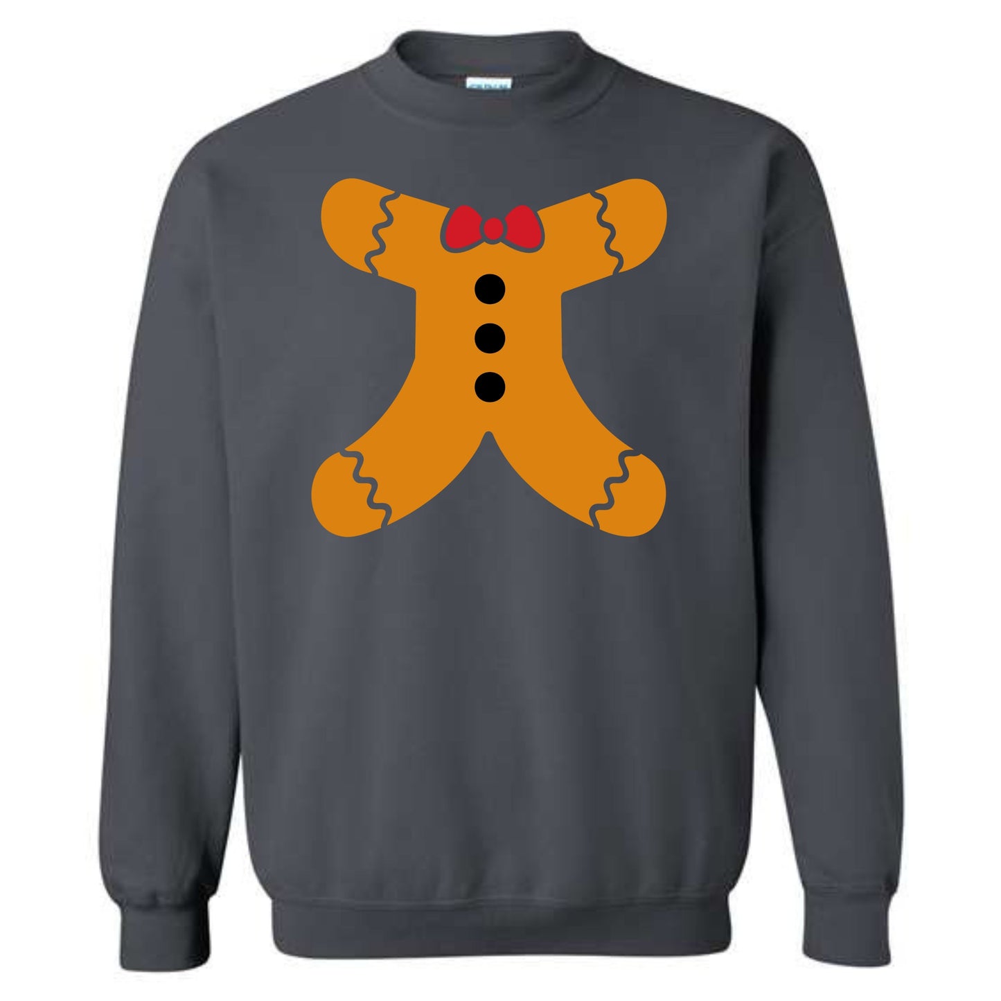 Christmas Gingerbread Man Body Holiday Crewneck Sweatshirt