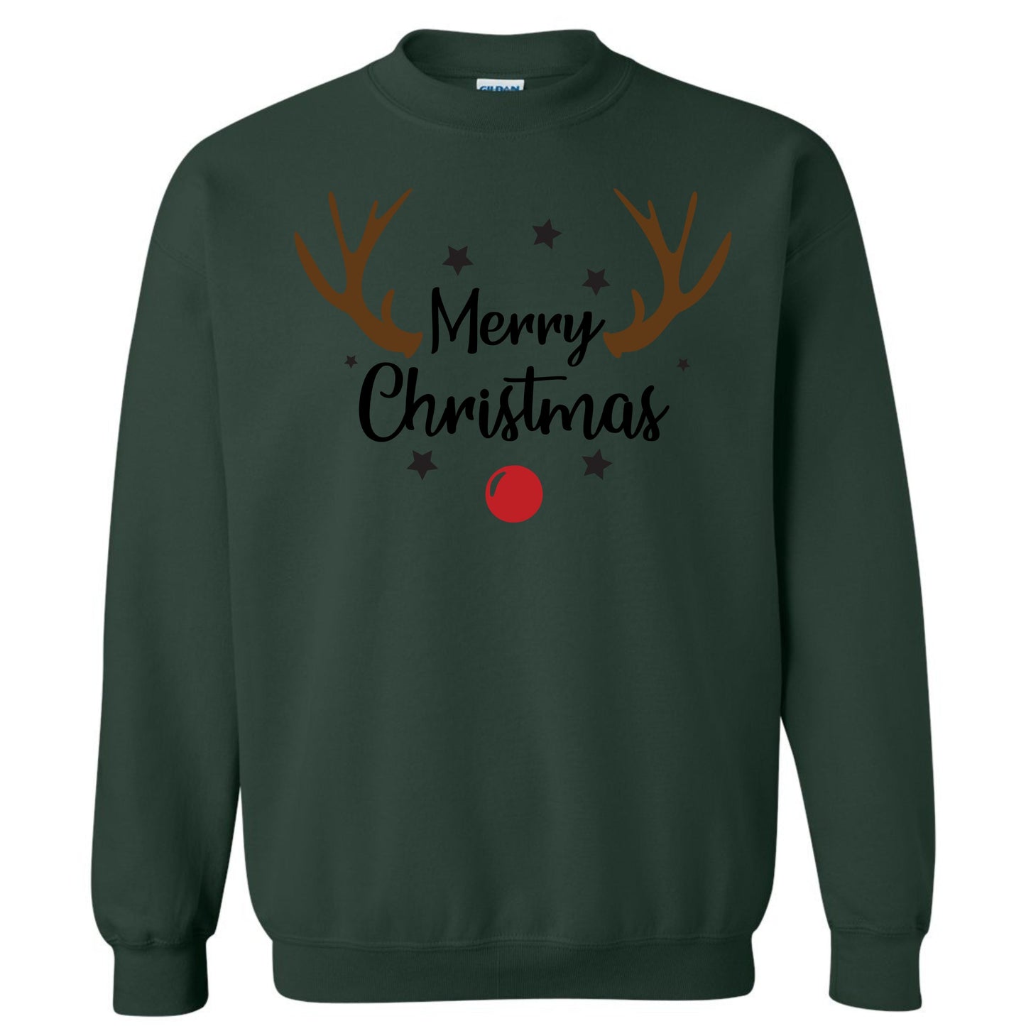 Merry Christmas Reindeer Costume Crewneck Sweatshirt