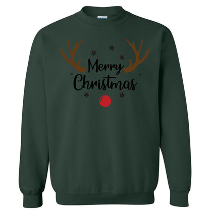 Merry Christmas Reindeer Costume Crewneck Sweatshirt